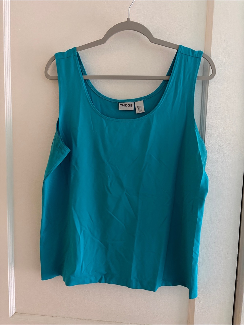 Chico's Teal Scoop Neck Tank Top